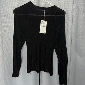 Zara black knit top
